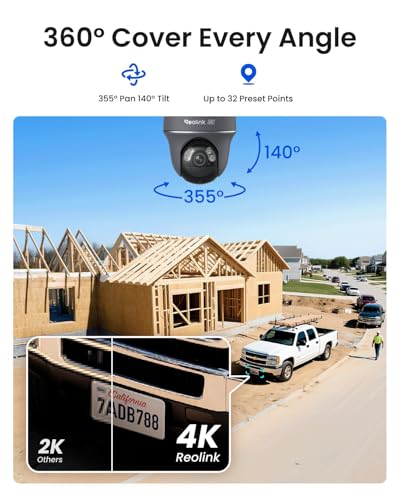 REOLINK 4K Solar Security Cameras Wireless Outdoor, 4G LTE Cellular Camera