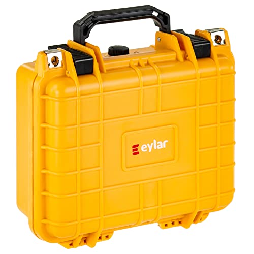 Eylar Small 10.62" Gear, Equipment, Hard Camera Case Waterproof with Foam TSA Standards (Yellow) - color: Yellow