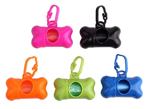 5 PCS Bone Shaped Poop Bag Dispenser (Random Color)
