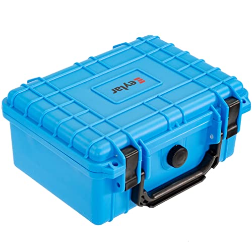 Eylar Protective Camera Hard Case Water & Shock Proof w/Foam, TSA Standards 9.12 inch 7.56 inch 4.37 inch (Light Blue) - color: Light Blue