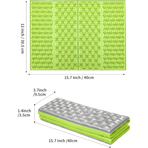 FOCHIER F Stadium Seat Pad, Foam Sitting Pad Mat,Diamond Green 8PCS | Foldable Camping Seat Cushion for Bleachers, Outdoor Hiking, Backpacking, Picnic, Fishing, Concert,Mountaineering - color: Green 8pc