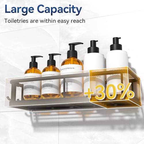 Shower Caddy Adhesive, Rustproof Shower Organizer with Soap Holder, Large Capacity Shower Shelves for Inside Shower, No Drilling Bathroom Organizers and Storage for Home Decor（3 Pack Black） - color: Black