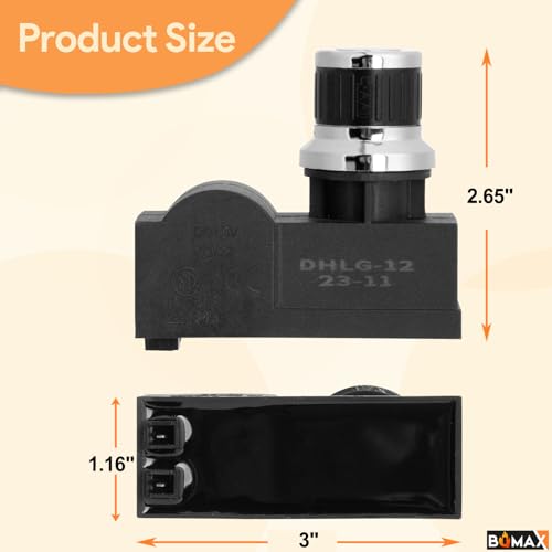 BQMAX 2 Outlets Grill Igniter for Nexgrill 2 Burner 720-0864R 720-0864RA | 2-Outlets AA Push-Button Switch Igniter for Nexgrill 720-0864BL 720-0864BA, Grill Igniter for Nexgrill Igniter Replacement - size: 1.16"×3"(2-Outlets)