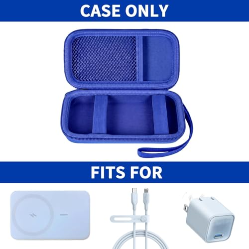 Power Bank Case for Anker MagGo 633/622/621/321 Portable Charger, Box Only - color: Sapphire Blue, size: Medium