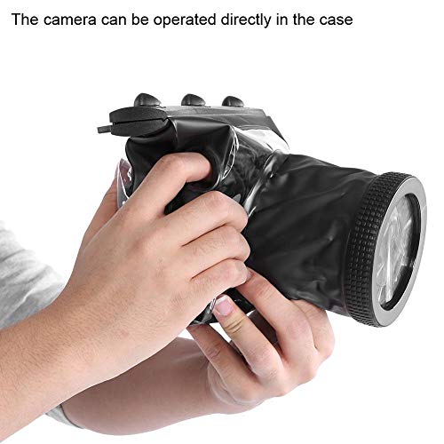 Universal Dving Case Bag,20M Portable Underwater Photograpy Housing Cage for DSLR Cameras Dving Case(Black)
