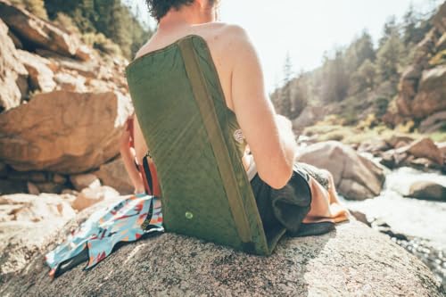 Crazy Creek HEX 2.0 LongBack Chair for Backpacking, Camping and Stadium Use, Extra Width & Back Height for Comfort, 250 LBS Weight Capacity, Adjustable Straps w/Rock Lockster (R) Buckles - color: Aleutian Blue/Slate, size: Longback