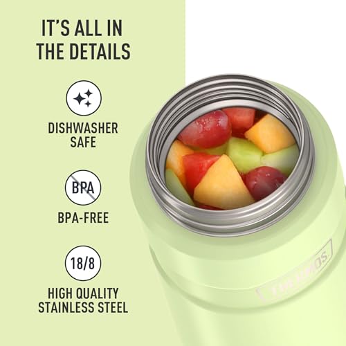 THERMOS Stainless King Food Jar with Bowl, 24oz, Matte Green - color: Matte Green, size: 24 Ounces