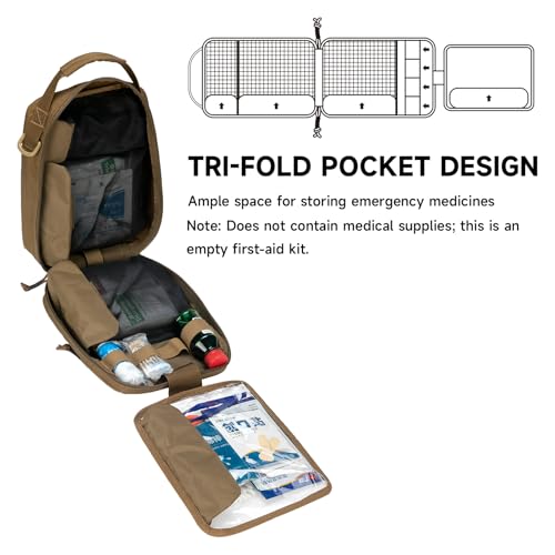 EXCELLENT ELITE SPANKER Rip Away Tactical Medical Pouch First Aid IFAK Pouch Utility EMT Pouch - color: Coyote brown