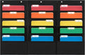 Essex Wares - 15 Pocket File Pocket Chart, Black, 42"x28" | Versatile Wall Hanging File Folder Organizer for Classrooms, Offices, Home, and More - Wall Folder Organizer - size: 15 Pocket
