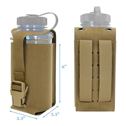 Water Bottle Pouch Molle,Water Bottle Holder with Quick Release Buckle for 32oz Water Bottle,Water Bottle Carrier for Backpack Belt Vest - color: CB