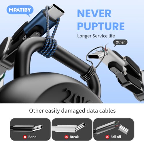 MPATIBY 4 in 2 Multi Charging Cable, 1 Pack 5FT Dual Input Charging Cords | USB A & USB C Inputs with Dual USB C, IP & Micro Outputs, Travel Essentials, Phone Charger for Multiple Devices - color: Navyblue, size: 1Pack5FT