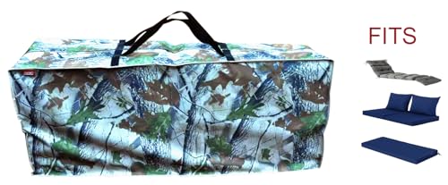 Outdoor Rectangular Cushion/Cover Storage Bag, Protective Zippered Storage Bags with Handles, 50''L x 13''W x 20''H - color: Leaf, size: 50''X13"X20''