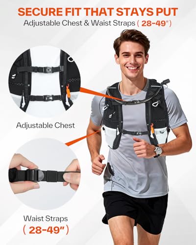 Sportneer Hydration Backpack: Lightweight Water Pack with 1.5L Bladder, Hydro Water Daypack for Running Hiking Biking Cycling for Women Men