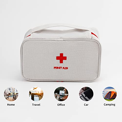 Portable Empty First Aid Kit Bag, Travel Medicine Pouch, Small Medical Bag (2 Pieces Blue) - color: 2 Pieces Blue