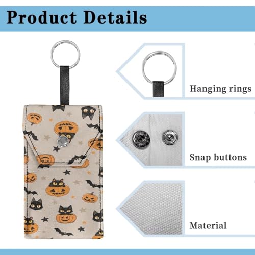 Black Cat Bat Print Purse Tissue Holder Portable Pocket Tissue Holder for Coin Keys Tissues with Hanging Rope Snap Button Enclosed - color: Black Cat Bat