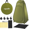 ropoda Pop Up Changing Tent 83" x 48" x 48", 6.9FT Upgrade Shower Tent, Portable Changing Room, Shower Tents for Camping, Privacy Tents,Includes 1 Removable Bottom,8 Stakes,1 Rain Cover(Olive Green) - color: Olive Green
