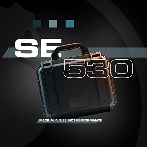 Seahorse 530 Heavy Duty Protective Dry Box Case With Accuform Foam - TSA Approved/Mil Spec / IP67 Waterproof/USA Made for Cameras, Action Cameras, Firearms, Camping, Kayaks