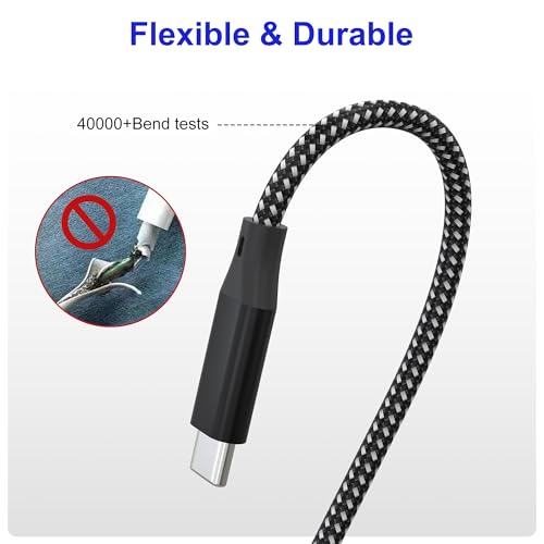 USB-C to Multi Charging Cable 10ft - 60W 3 in 1 Charging Cable for Multiple Devices, Nylon Braided Universal 3 in One Charger Cord with USB C, Lightning & Micro USB, for iPhone17-5/Android Phones