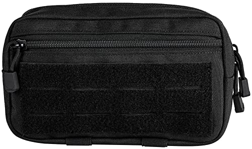 Tactical Molle Pouch, Multi-Purpose EDC Admin Pouch Utility Gadget Gear Backpack Military Waist Bag for Outdoor, Hunting, Traveling, Hiking - color: Black