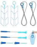 2 Set Hydration Bladder Cleaning Kit – Flexible Long Hose Brush, Bladder Brush, Bite Valve Brush & Drying Collapsible Frame, Water Reservoir Backpack Accessories