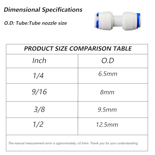 5PCS 1/4"-3/8" OD Quick Straight Push-in Tube Connector Set | Leak-proof Plastic Pipe Fitting Kit Compatible with RO Reverse Osmosis Water Purifier Filter Systems - style: 1/4" to 3/8" Push-to-Connect Straight Reducer Union