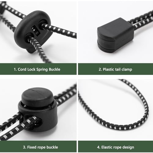 Backpack Walking Pole Holder, Adjustable Hand Wrist Lanyard, Elastic String Fixing Buckle, Backpack Hiking Stick Holder with Elastic Rope - Outdoor Gear Accessories for Camping, Hiking, and Trekking