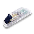 Aolyty Solar Strobe Warning Lights, Flashing White Caution LED Beacon | IP54 Waterproof Safety Light Auto On Off for Barricades, Construction Sites, Road Signs, Traffic - color: White