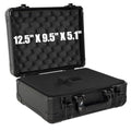13 Inch Hard Carrying Storage Case | Ideal for Microphone & Camera Gear Transportation, DJ Mixer Case with Customizable Pre-Diced Foam, 13 X 10 X 5.5 Inch, Black - size: Inner：12.5''X 9.5''X 5.1''