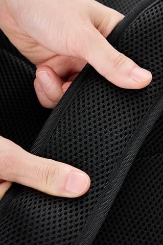 X RAY Roll Top Laptop Backpack for Men Women, PU Leather Expandable Roll Up Backpack Capacity Adjustable 22L & Fits 15.6" Laptop, Black - color: Black