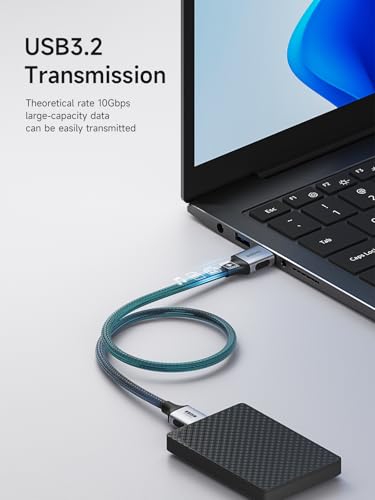 Hagibis USB to USB Cable, 10Gbps Data Transfer 60W Fast Charging USB 3.2 A to A Male to Male Cable for Computer, PC, Laptop, Cooler, DVD Player, Hard Drive Enclosures, Set Up Box (1.6FT) - size: 1.6FT