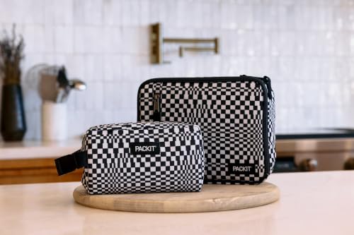 PackIt Freezable Snack Box, Checked Out - color: Checked Out