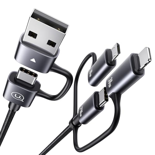 240W Multi Charging Cable, 6.6ft 6-in-1 USB C Cable Fast Charging Cords with USB-C/A Ports to IP/Type C/Micro Connectors for Pad/Cell Phones/Tablets/Laptop - size: 6.6ft