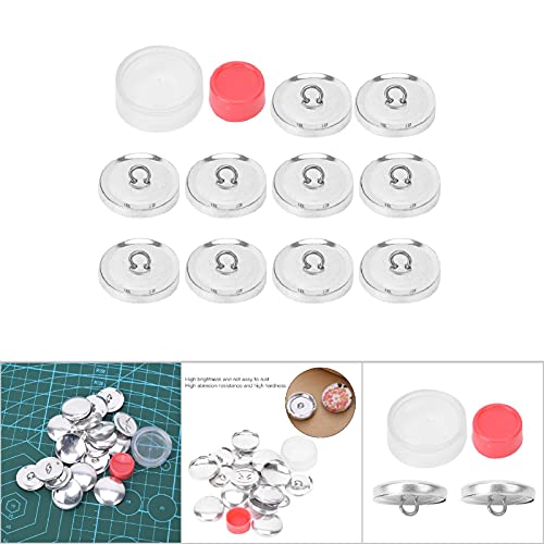 Joyzan Cover Button Kit, Covered Flat Back DIY Round Base Self Fabric Cloth - size: 25mm