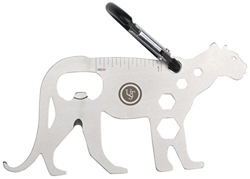 UST Tool-a-Long Multi-Tool Carabiners with Durable, Compact Stainless Steel Construction for Hiking, Kayaking, Camping, Travel and Outdoor Survival - style: Mountain Lion