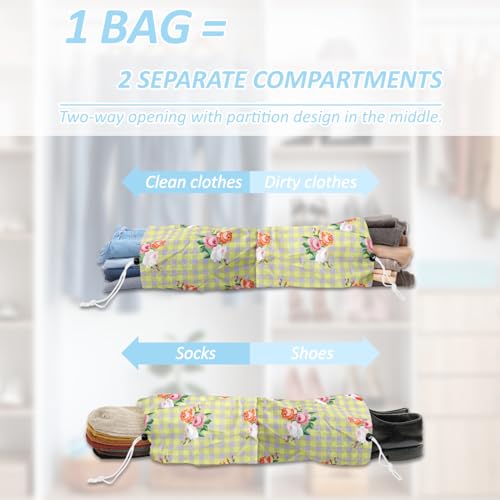 7 Piece Travel Compression Packing Cubes - Gingham Floral | Foldable Toiletry Kit, Efficient Suitcase Packing, Carry-On Compatible Travel Essentials with Lovely Flower Print, Green - color: Black-1