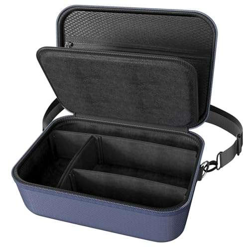 ProCase Hard Shell Camera Case for Canon Rebel T7 -Navy | Soft Padded Bag with 1 Shoulder Strap and 3 Adjustable Dividers for Digital Camera EOS R100/R50/DSLR/SLR/Nikon/Sony - color: Navy