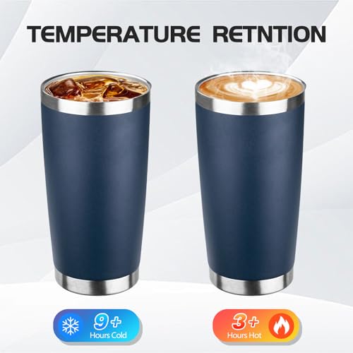 StarSpeed 20oz Stainless Steel Travel Coffee Tumbler,Navy Blue - color: Navy Blue