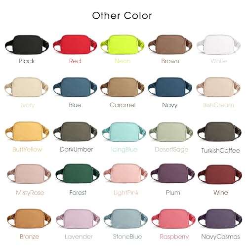 ODODOS Unisex Mini Belt Bag with Adjustable Strap Small Fanny Pack for Workout Running Traveling Hiking, Raspberry - color: Raspberry