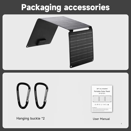ALLPOWERS SP001 21W Portable Solar Panel Charger | Foldable Solar Kit with Dual USB Outputs for Camping, Phones, RV, Home, Outdoor, Balcony, Garden - color: 21W-Foldable Solar Panel-SP001