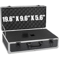 20 Inch Hard Carrying Case | Ideal for Wireless Mic System Storage & Camera Gear Transportation, Aluminum Alloy Sturdy Build, Customizable Pre-Diced Foam - size: Inner：19.6''X 9.6''X 5.6''