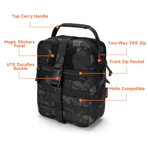 EXCELLENT ELITE SPANKER Rip Away Tactical Medical Pouch First Aid IFAK Pouch Utility EMT Pouch - color: Multicam Black