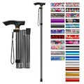 supregear Folding Cane, 5-Level Adjustable Height Walking Stick Lightweight Collapsible Portable Travel Cane with Wrist Strap and T Handle for Elderly Disabled Men Women - color: Dark Grey