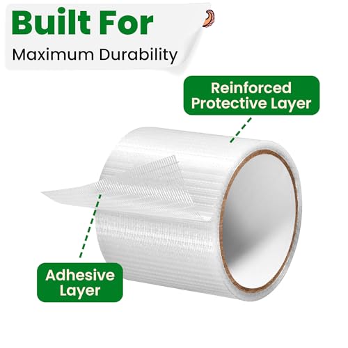 ECOHomes Awning, Tent & Canvas Repair Tape (Clear Mesh, 5 Inch x 30 Feet) - color: Clear Mesh, size: 5 Inch By 30 FT