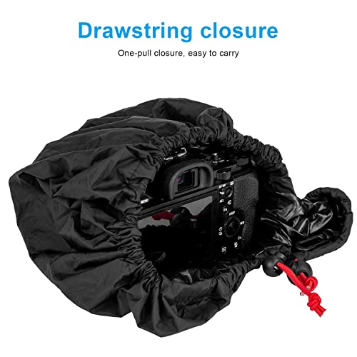 FOMITO Camera Rain Cover Coat Storage Bag Protector Rainproof Waterproof for Canon Nikon Sony