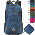 IGOLUMON Hiking Backpack 40L Packable Lightweight Camping Daypack Men Women | Multi-compartment storage Water-resistant Foldable Nylon Material Hiking Day pack for Camping Cycling Outdoor - color: Navy Blue