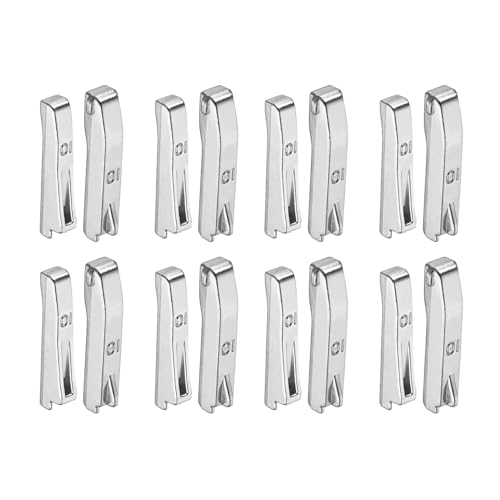 uxcell 8Set Double Open Zipper Repair Latch Kits, #10 Copper Insert Pins Zipper Stopper for Bags Coats Jackets Zippers Repairing Replacement, Silver - color: Silver, size: #10
