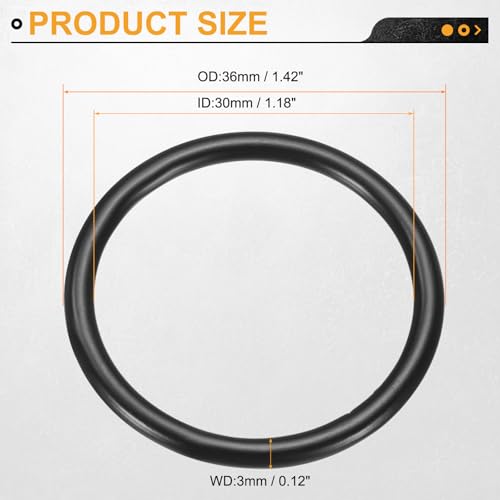 uxcell 2Pcs M3 x 30 x 36mm(WD. x ID. x OD.) Metal Rings, 304 Stainless Steel Solid Welded Seamless O-Ring Decorative Connecting for Macrame, Hanging Slings Rope, Black - size: M3 x 30 x 36mm(WD. x ID. x OD.)