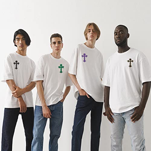 11pcs Cross Patches, Iron on/Sew on Cross Applique Patch, DIY Iron Patches for Jeans Hats Shirts Jackets Backpacks - color: 11pcs Cross