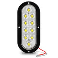 TRUE MODS 6" Clear White Oval LED Reverse Trailer Tail Light for RV Truck | DOT FMVSS 108, Surface Mount, IP67 Submersible, Park & Turn Signal, LED Trailer Tail Brake Lights, Stop Turn Tail Park Brake - color: White, size: 1 Pack