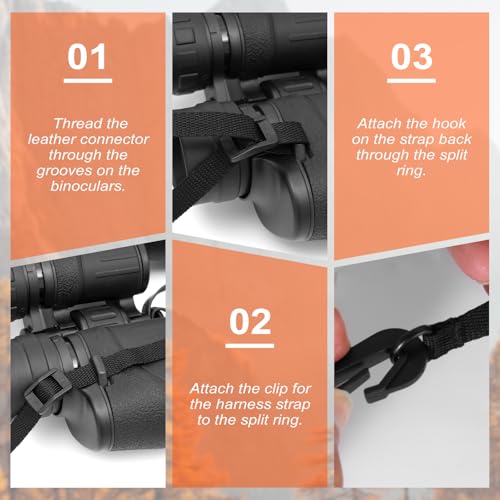 Binocular Harness Strap,Suitable for People of All Body Types, Universal Fitting Strap,Designed to Connect Different Types of Telescopes,Cameras, Rangefinders